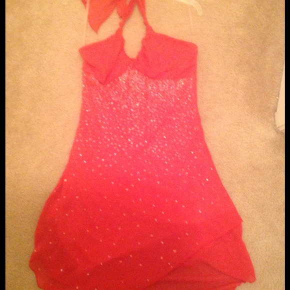 Beautiful evening halter dress, fully lined - Picture 3 of 3