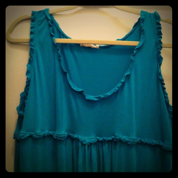 Blue Sleeveless Babydoll Dress