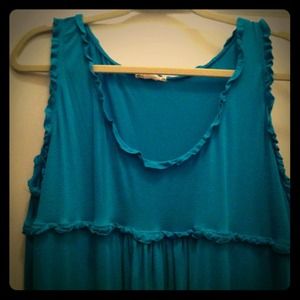 Blue Sleeveless Babydoll Dress
