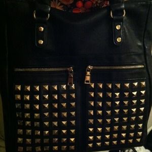 Black bag with gold studs!