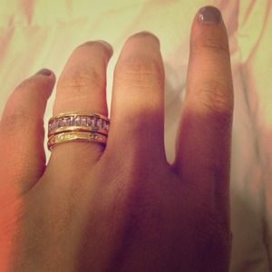 Beautiful Coach stack ring 