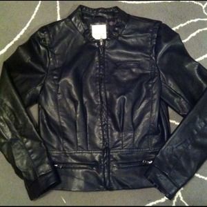 Black leather jacket