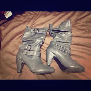 White Mountain, Grey Heels, Size 7, Boots White Mountain, Grey Heels, Size 7, Boots