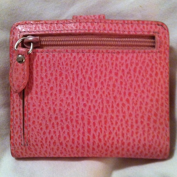 Pink ostrich leather Lodis credit card holder - Picture 3 of 3