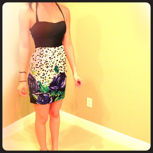 Cheetah flower print dress