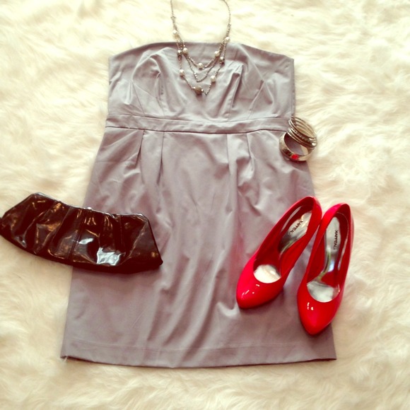 Light Grey Strapless Dress