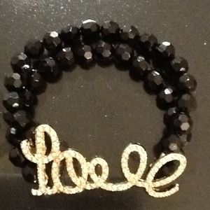 Double Strand Love Script Bracelet