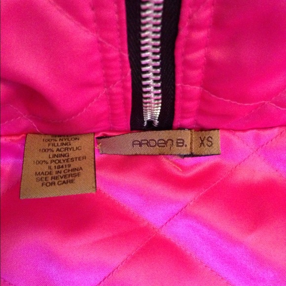 'Arden B' bomber jacket w/ faux fur hood - Picture 4 of 4