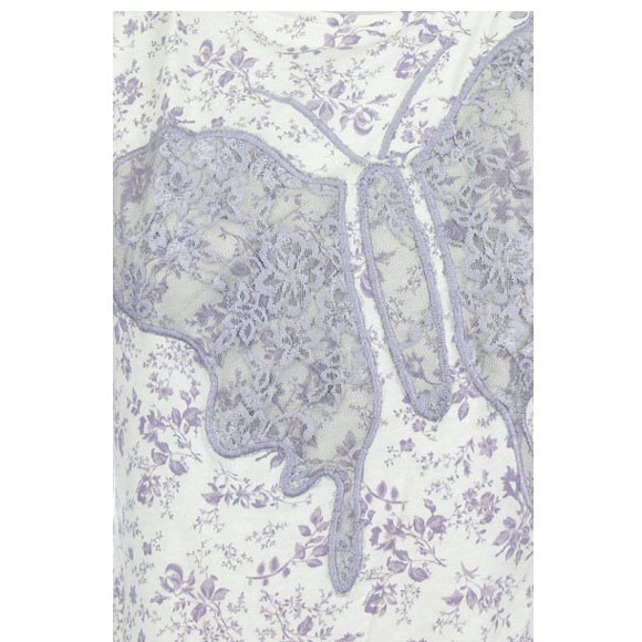 Butterfly lace with flower printed top - Picture 4 of 4