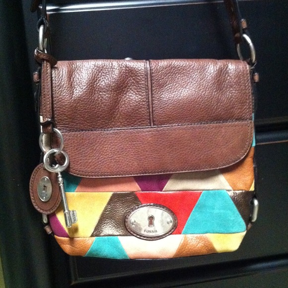 Fossil Maddox Flap patchwork purse. Never used!