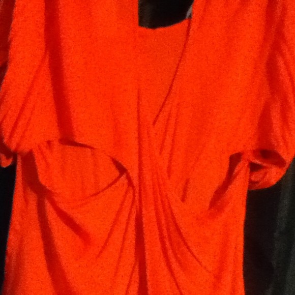 Tangerine / Coral loose blouse. Brand new. - Picture 3 of 3