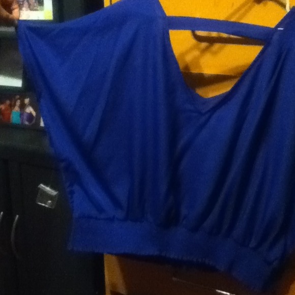 Blue Dressy Blouse - Picture 3 of 4