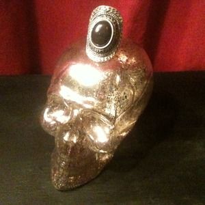 massive psychedelic adjustable silver ring black