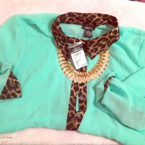 Mint Sheer Top