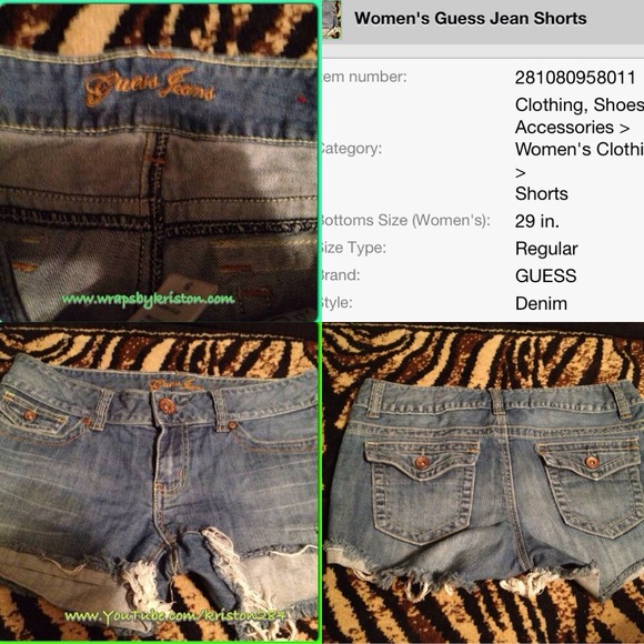 Guess Cut-Off Shorts Size 29 - Picture 4 of 4