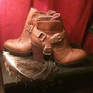 size 10 buckle harness brown moto engineer boots