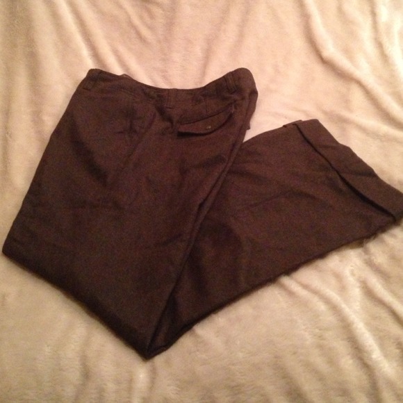 REDUCED📢📢Plus size Brown Wool Cuffed Pants - Picture 2 of 2