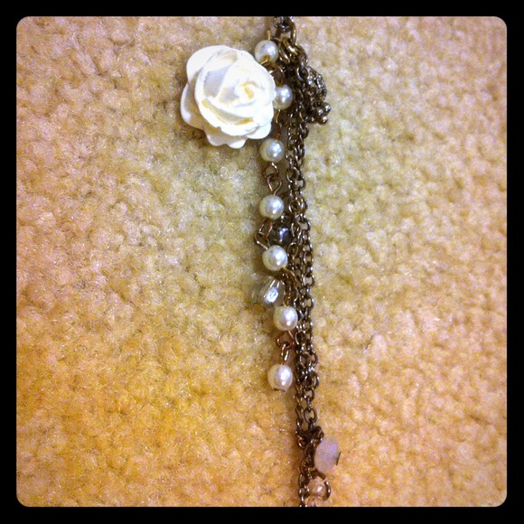 Rose drop necklace