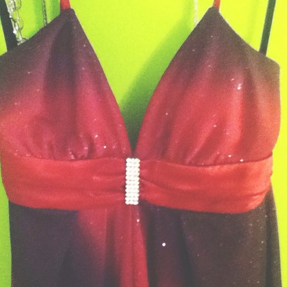Halter top galaxy style knee length dress.