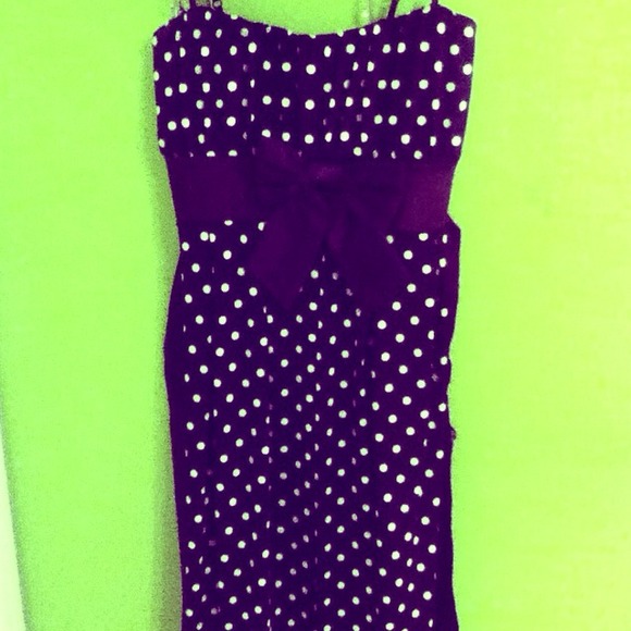 Black and white polka dot dress