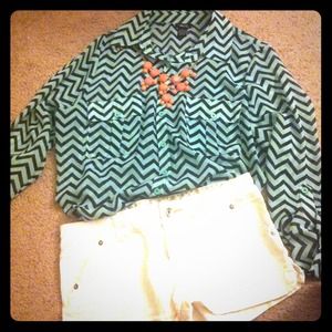 BUNDLE! Mint Top w/ Necklace and 4 Lip Butters.