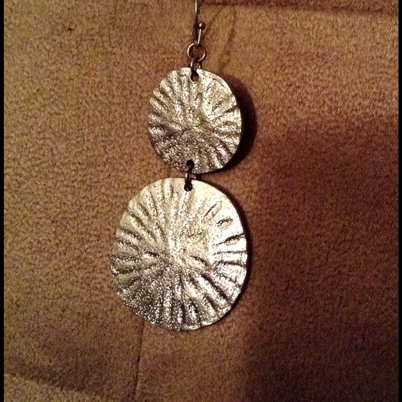 Hammered Earrings - Picture 2 of 2