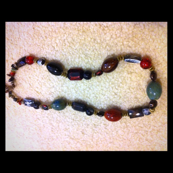 Glass bead necklace