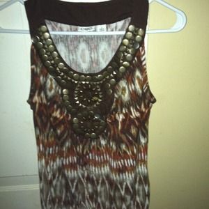 Jeweled Sleeveless Blouse