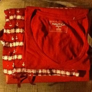 Nautica Size Medium red pajamas