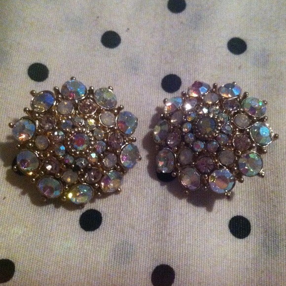 Jeweled Clip on Earrings
