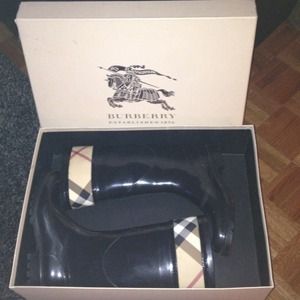 Authentic Burberry rain boots