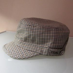 Coal houndstooth hat cap M/L