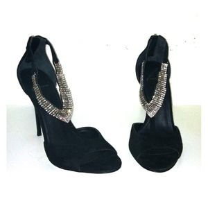 Brian Atwood jeweled evening pumps