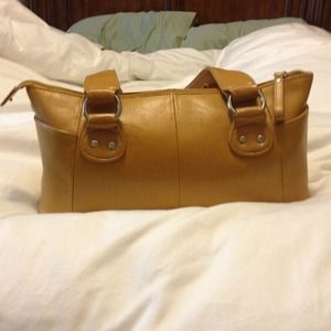 Mustard yellow purse.