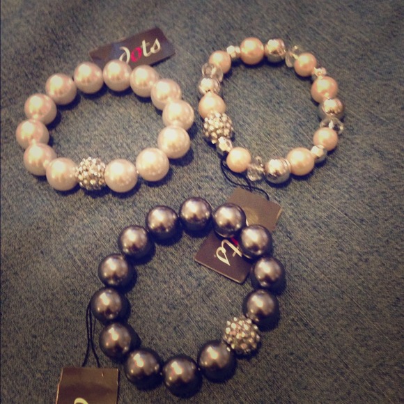 *****RESERVED*****Faux Pearl stretch bracelets