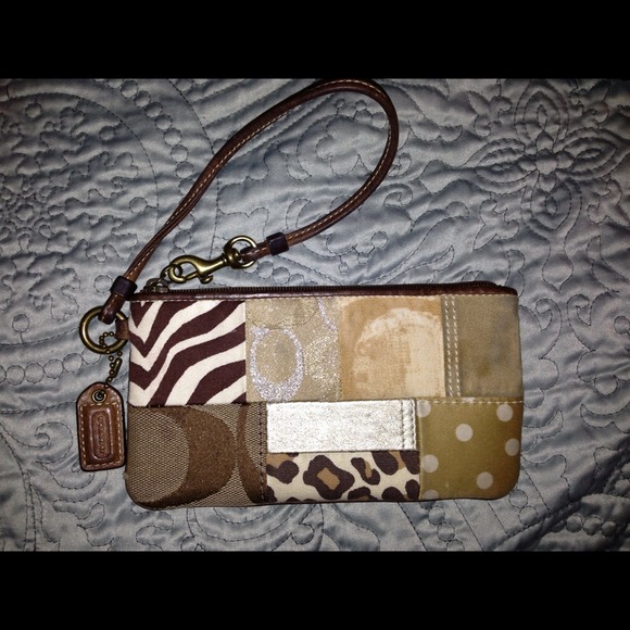 Coach multi pattern wristlet