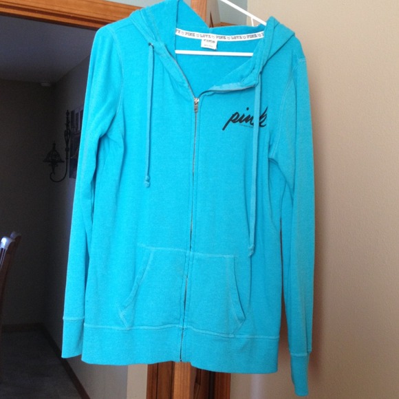 Traded!!! VS bright blue zip up size S NWOT