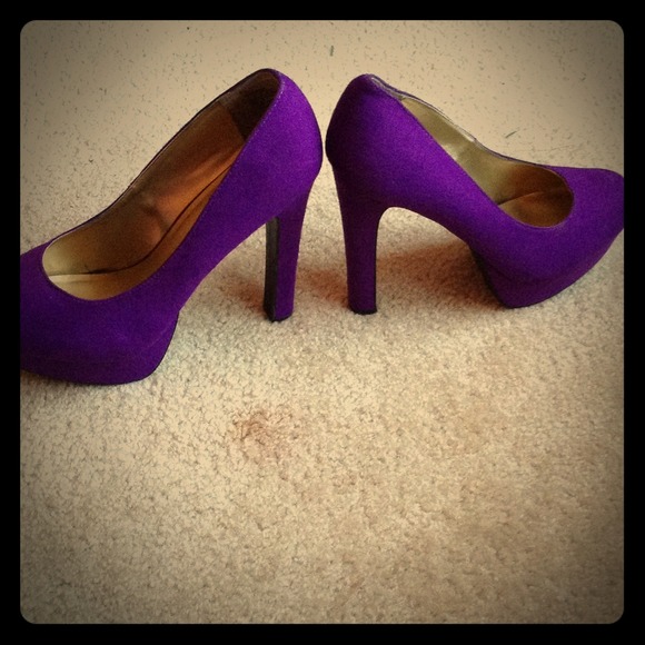 Purple high heels