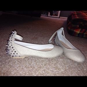 spiked n studded flats w ankle strap for sale
