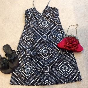 Cute black and white print summer dress.