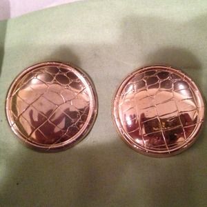 Vintage Gold Color Clip on Earrings