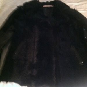 Black Red Valentino fur jacket Black Red Valentino fur jacket
