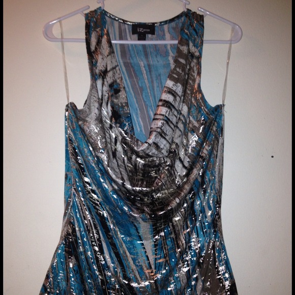 Brown, black, golden, and bluishhh shirt