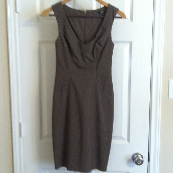 Brown striped dress