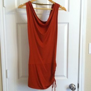 Form fitting burnt orange dress