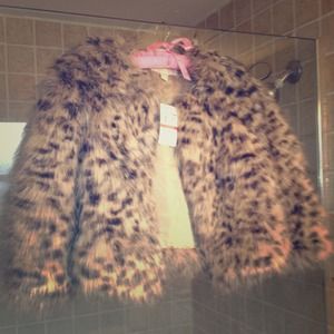Michael Kors leopard print fur jacket