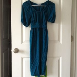 📍Teal Maternity Dress & asymmetrical shirt bundle