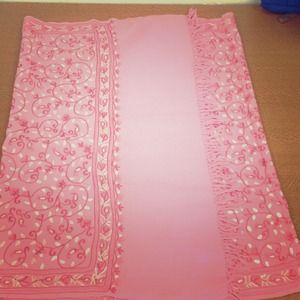 Beautiful Pink Embroidered Wrap