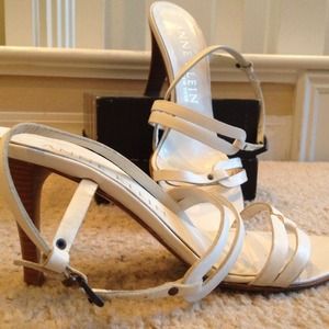 Super cute white Anne Klein sandals
