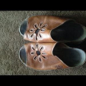 Dr. Martens Leather Sandals with Vintage Flower